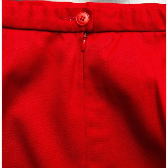 Vintage Pendleton 100% Wool Red Pencil Skirt w/ Pockets USA Made Sz 12P - Picture 8 of 10